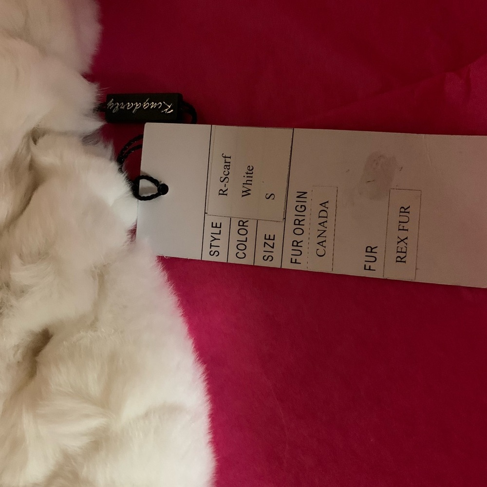 Kingbury White Fur Scarf